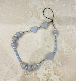 Шнурок для телефона брелок женский украшение браслет на руку (серый)