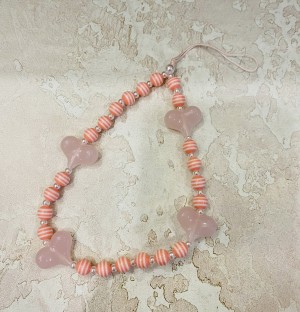 Шнурок для телефона брелок женский украшение браслет на руку (полосатый)