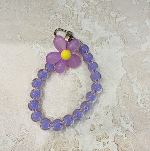 Шнурок для телефона брелок женский украшение браслет на руку (полупрозрачный)