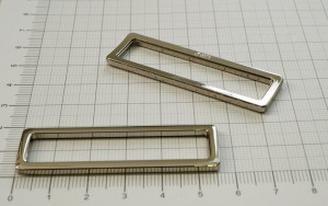 Рамка прямоугольная, ручкодержатель . Никель 50 мм