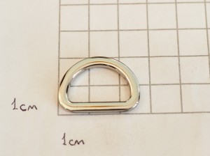 Полукольцо для сумки. Никель 20 мм