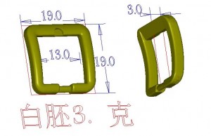 Пряжка. Никель (13 мм)