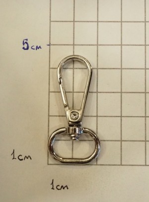 Карабин для сумки. Никель роллинг 16 мм