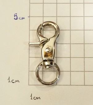 Карабин для сумки. Никель 13 мм