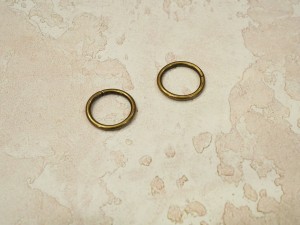 Кольцо для сумки паянное. Антик 15х2 мм