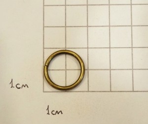 Кольцо для сумки паянное. Антик 15х2 мм