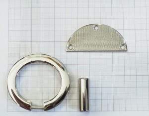 Замок для сумки. Никель 58х48 мм