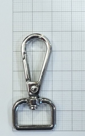 Карабин для сумки. Никель 16 мм