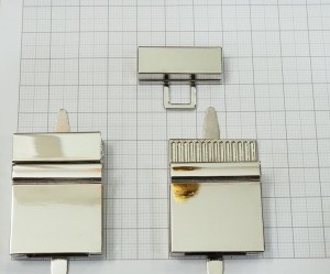 Замок для сумки. Никель 30х40 мм