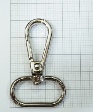 Карабин для сумки. Никель 25 мм