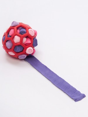 Мяч для домашних животных, интерактивная игрушка-головоломка для маленьких/средних собак Фиолетовый