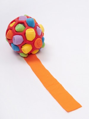 Мяч для домашних животных, интерактивная игрушка-головоломка для маленьких/средних собак Оранжевый