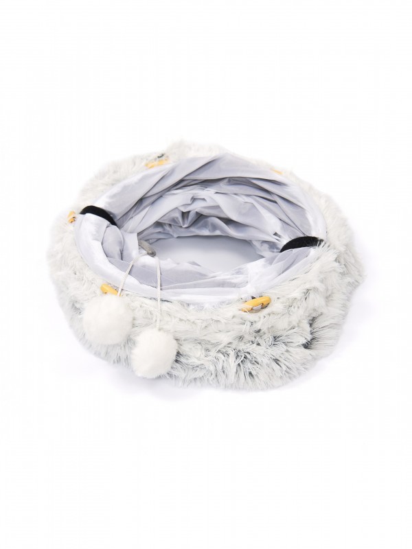 Игровой тоннель для кошек с лежанкой. 80х26 см