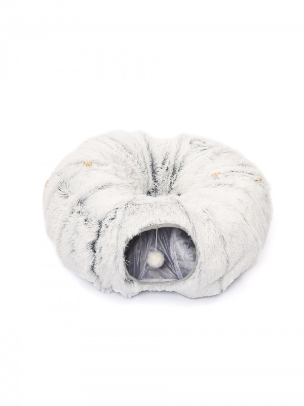 Игровой тоннель для кошек с лежанкой. 80х26 см