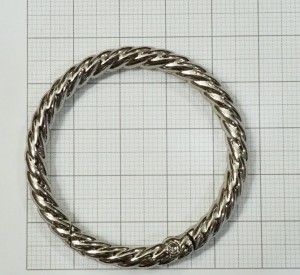 Кольцо карабин для сумки. Никель 37 мм