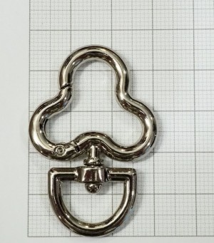 Кольцо карабин для сумки. Никель 15 мм