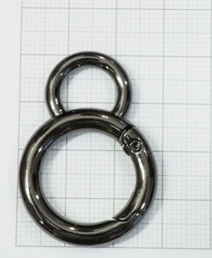Кольцо карабин для сумки. Черный никель 20 мм