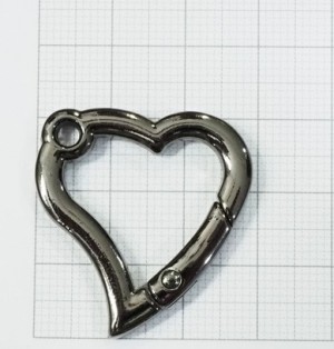 Кольцо карабин для сумки. Черный никель 21 мм