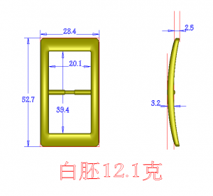 Пряжка. Антик браш 20 мм